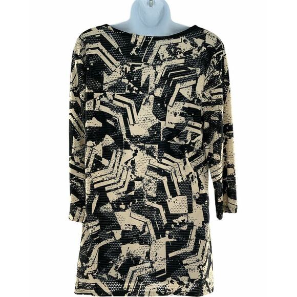 JM Collection Shirt Womens Size Medium See Through Knit Stretch 3/4 Sleeve Top - Picture 2 of 5